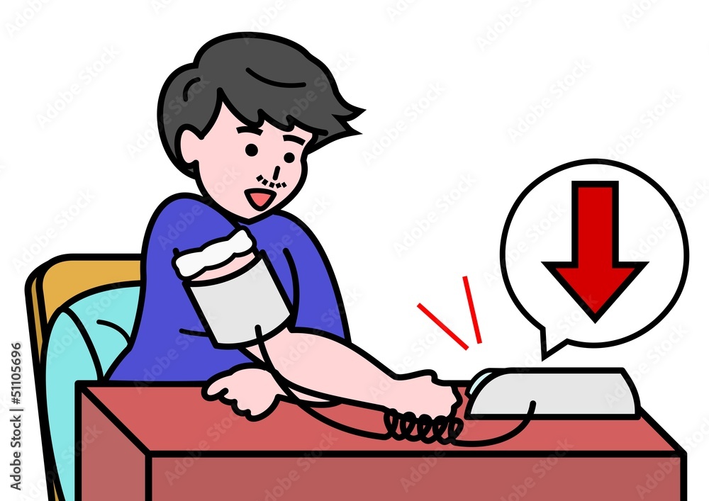 血圧が下がった男性 血圧が下がった男性
