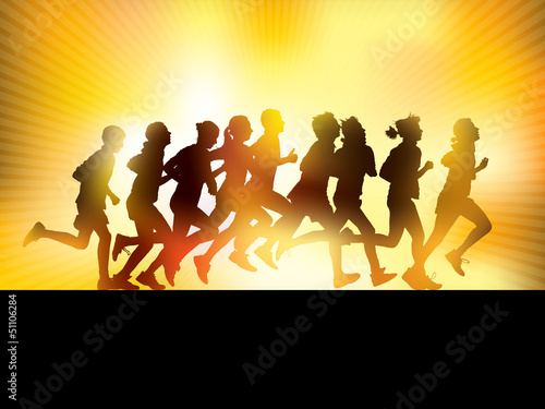 Running people