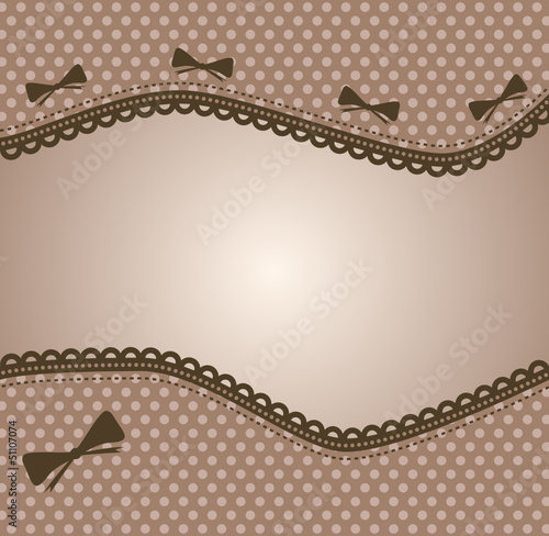 Fond Vintage Pois & Rubans