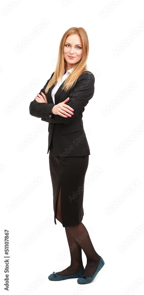Portrait of teacher woman, isolated on white Portrait of teacher woman, isolated on white