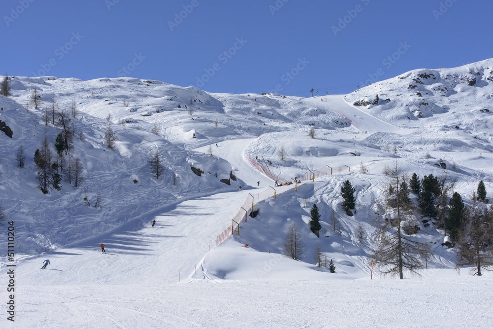 Col Margherita ski run, San Pellegrino pass