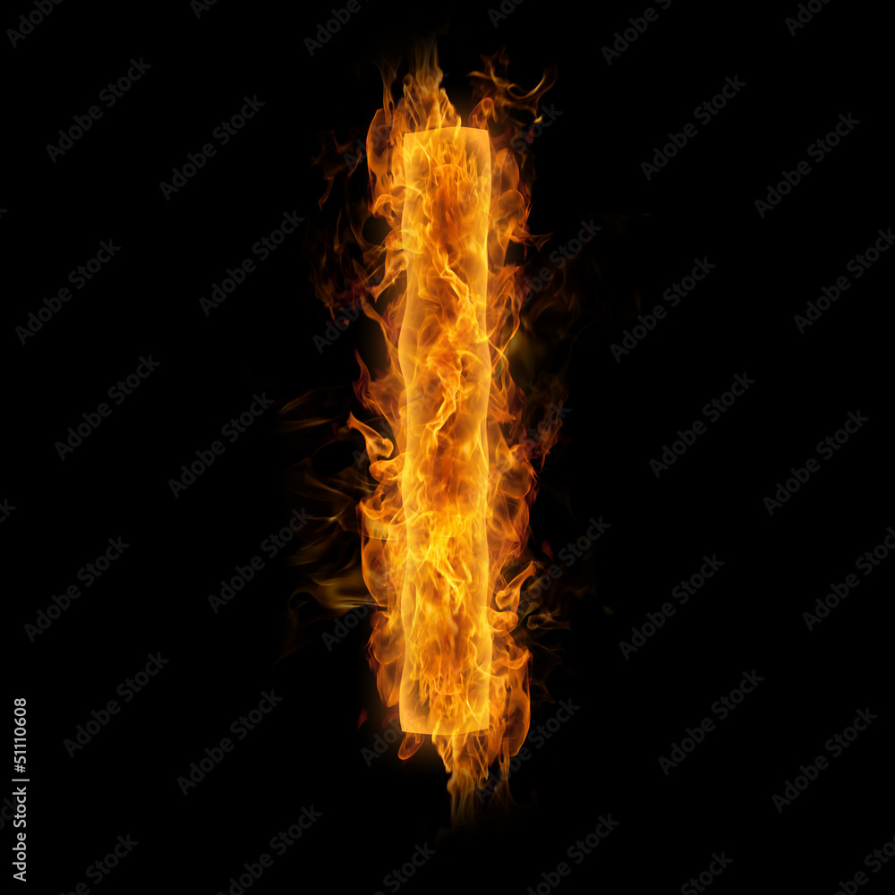 Flaming Letter I Flaming Letter I