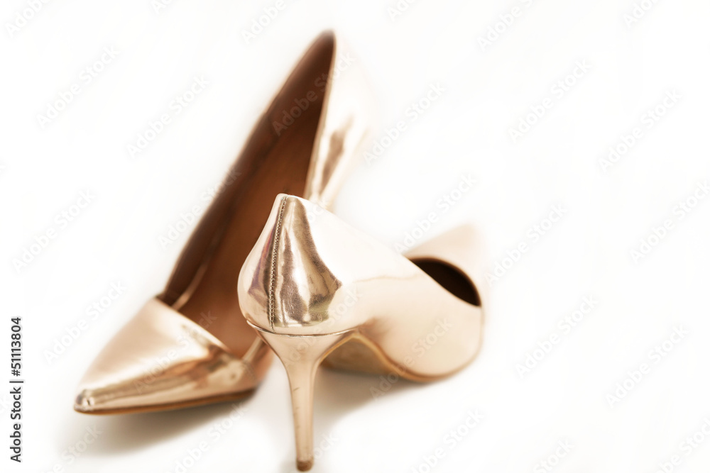 goldene Schuhe Stock Photo | Adobe Stock