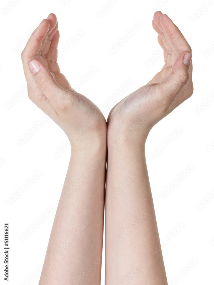 female teen hand showing protection symbol female teen hand showing protection symbol
