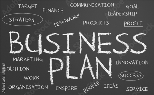 Business plan chalkboard