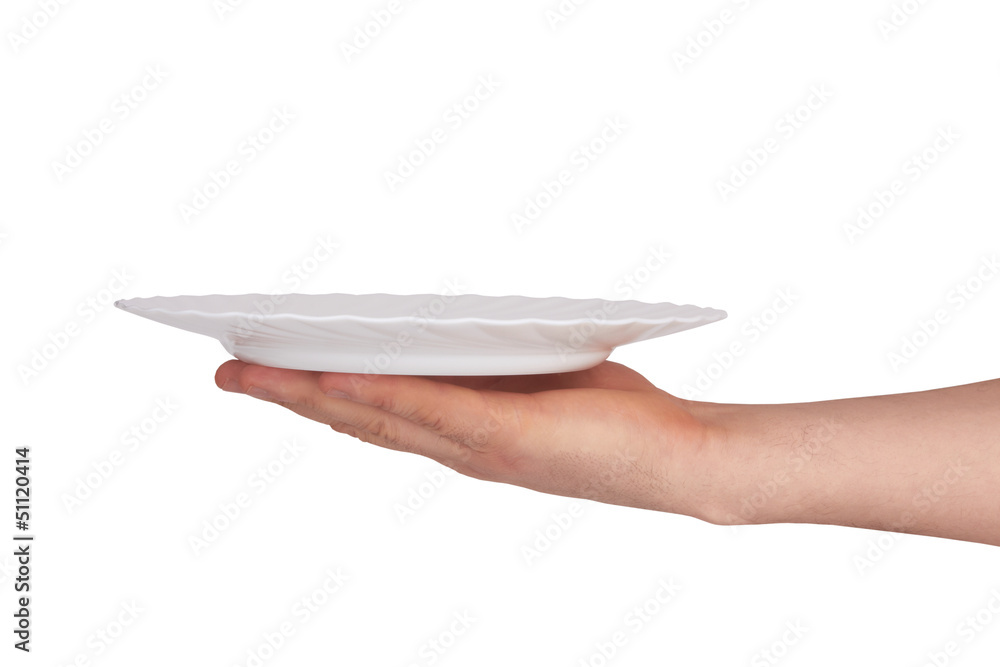 Fototapeta premium plate on hand