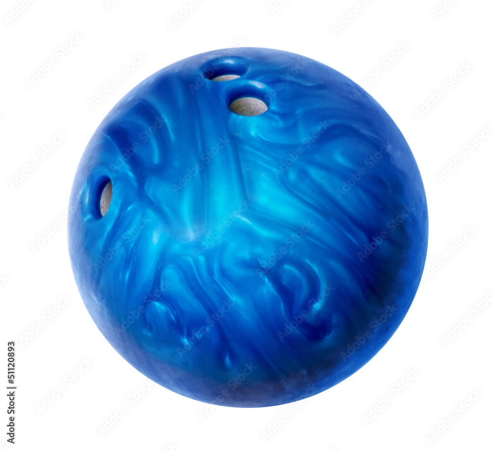 Naklejka premium Blue bowling ball
