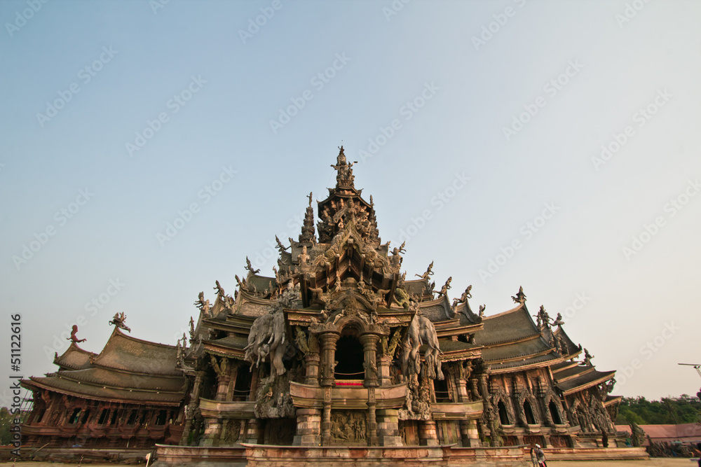 Sanctuary of truth in Chonburi province of Thailand Sanctuary of truth in Chonburi province of Thailand