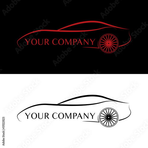 Red and black car logos photo