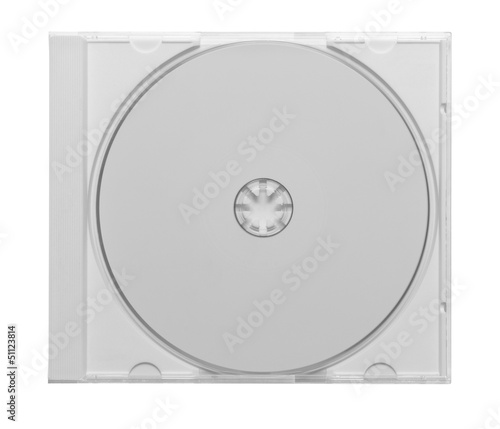 CD - DVD in plastic case isolated on white