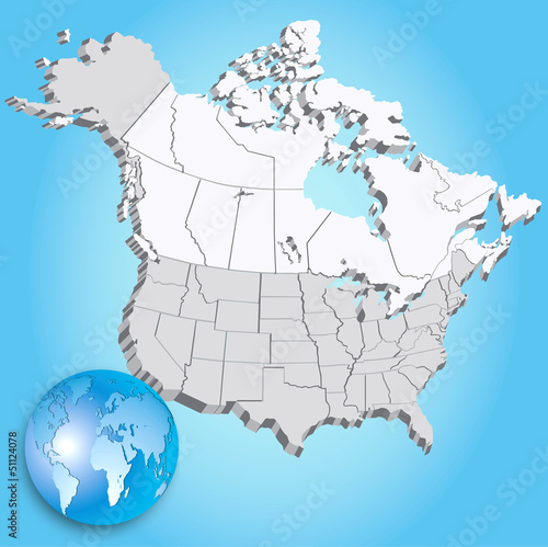 North America Vector Map