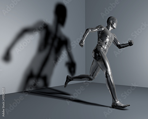 Corpo umano e scheletro in corsa © Naeblys