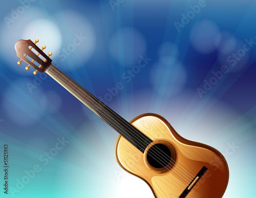 A stationery with a classical guitar