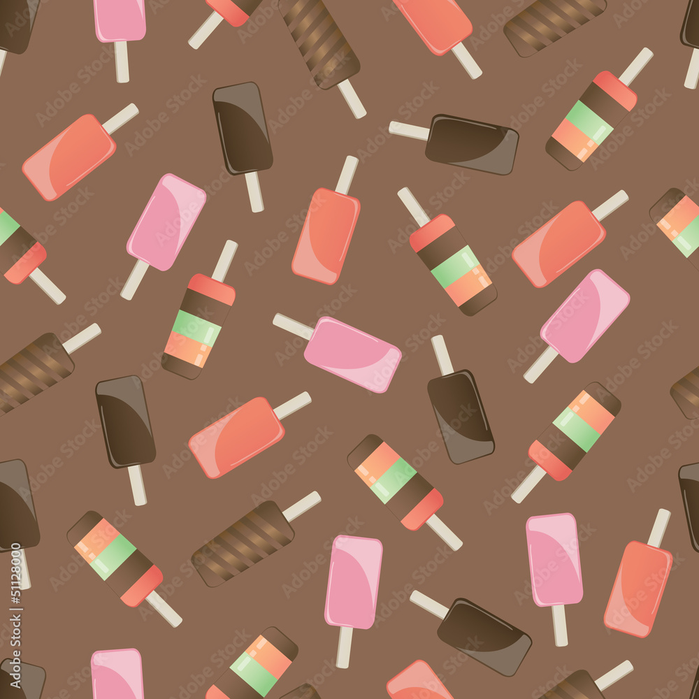 Different popsicles on brown background Different popsicles on brown background