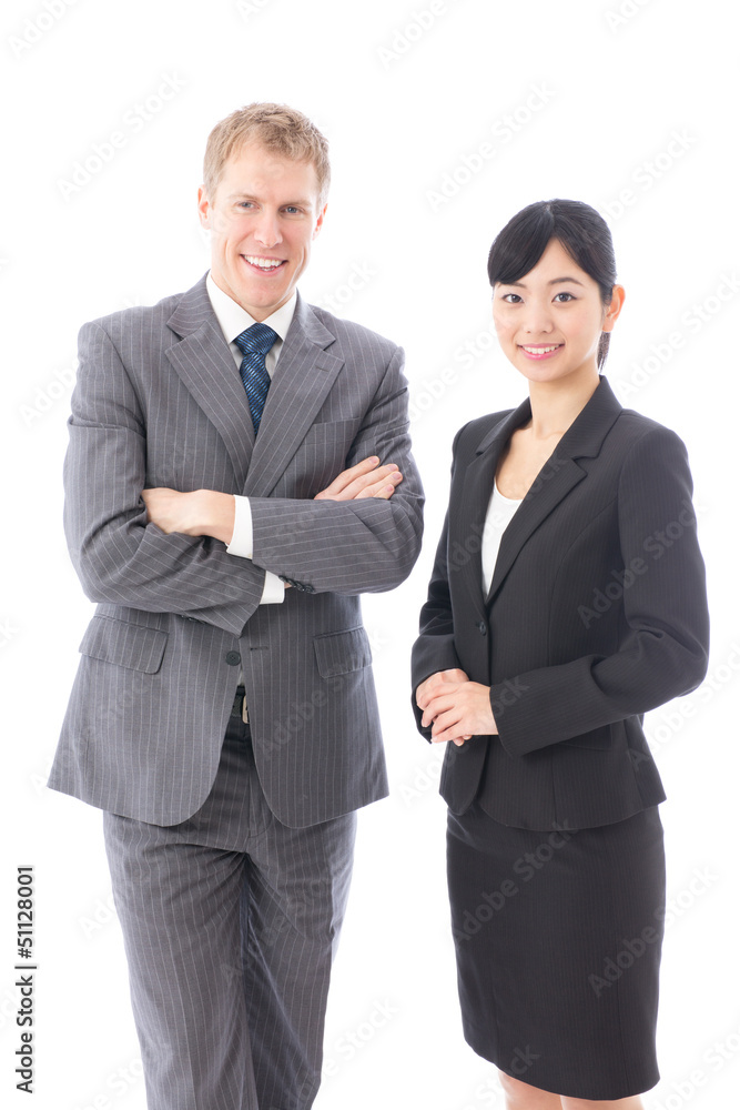 global business image on white background