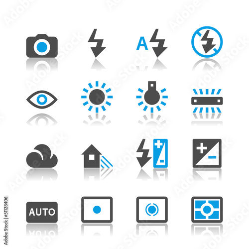 Photography icons - reflection theme
