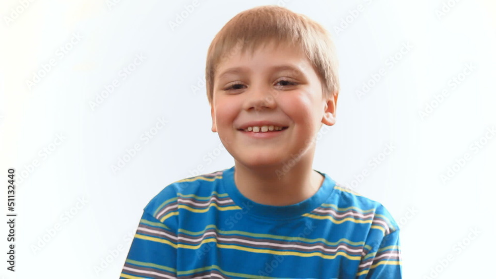 The boy laughs. Joyful happy child The boy laughs. Joyful happy child