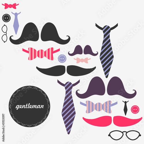 Accessories for gentleman's style background design