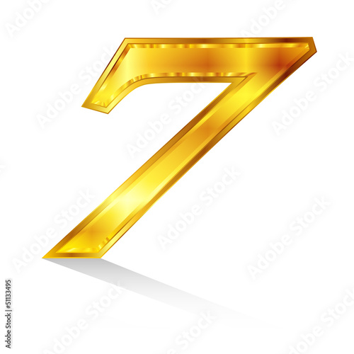 7　数字　エンブレム