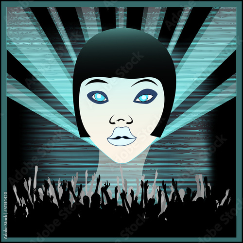 Ice Girl, Flyer for an Indie Club or DJ Set