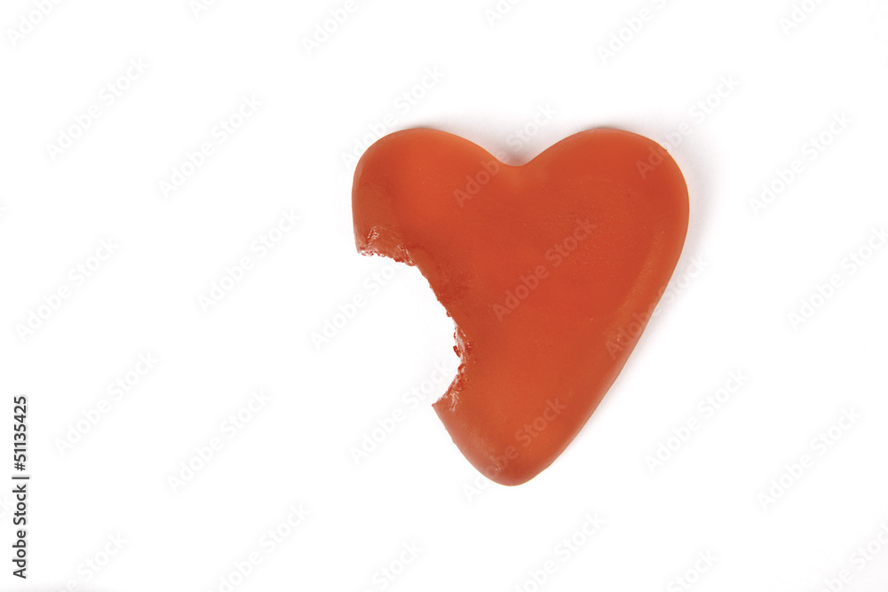 Broken heart, isolated in white Broken heart, isolated in white