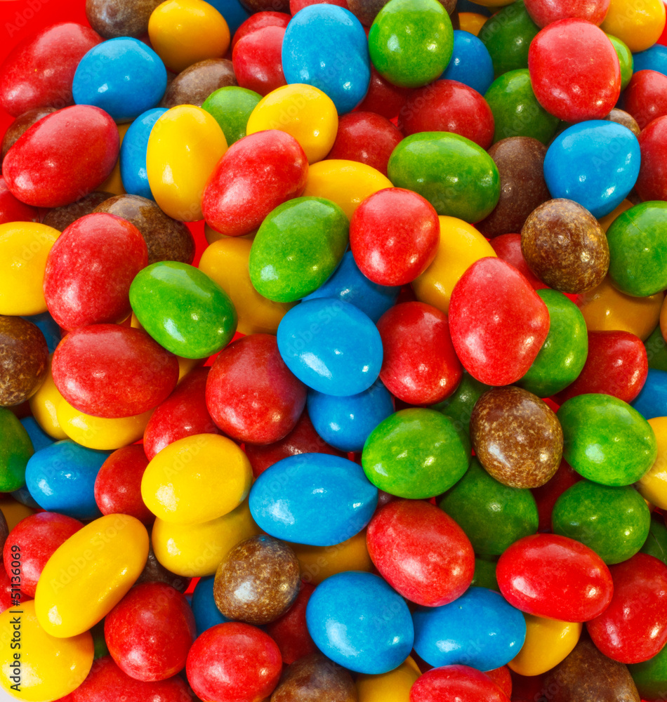 Top view of a pile of chocolate candies Top view of a pile of chocolate candies