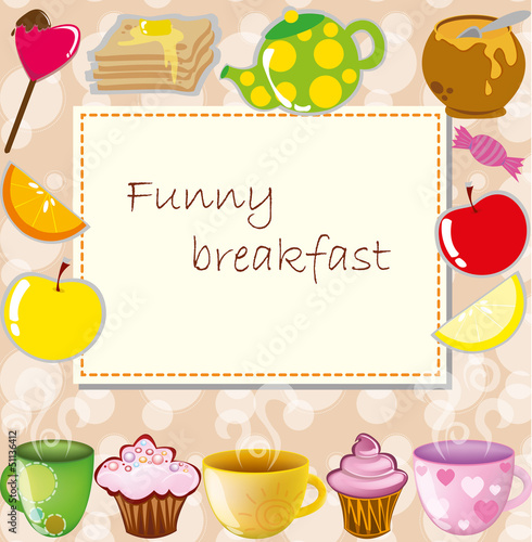 Set of subjects for breakfast
