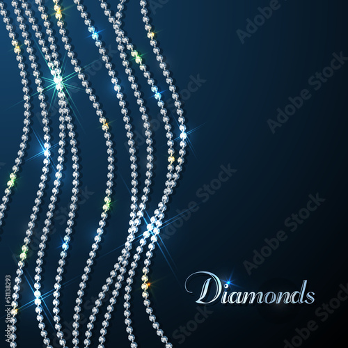 Diamonds background with copyspace
