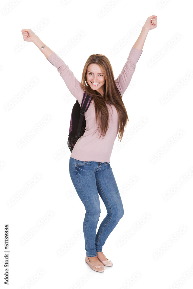 Portrait Of Happy Female Student Portrait Of Happy Female Student