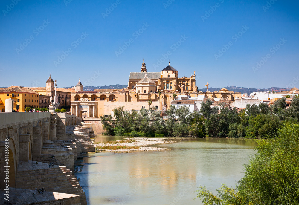 View on Mezquita Cathedral (The Great Mosque) in Cordoba, Spain.