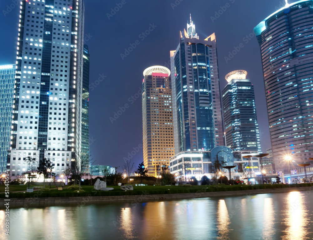 Beautiful Shanghai Pudong skyline