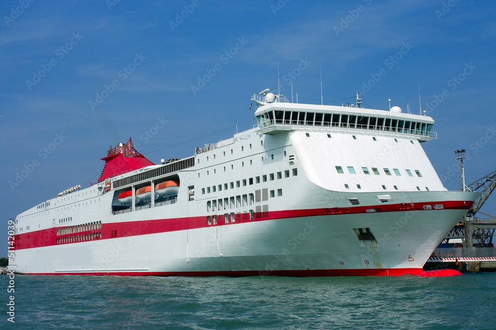 Cruise ship at the pier in Venice Cruise ship at the pier in Venice