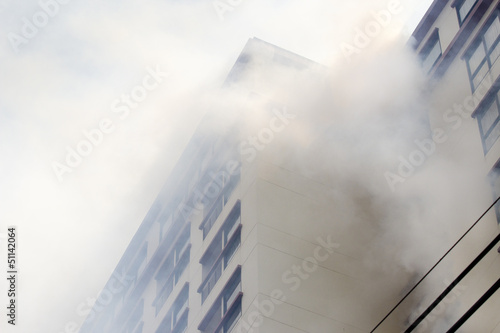 condominium or apartment burning. © toa555