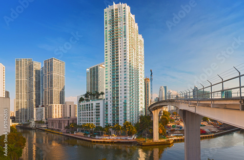 Miami Florida  Brickell and downtown financial buildings