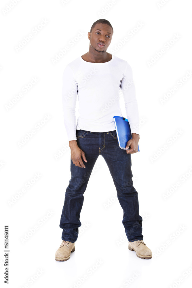Naklejka premium Young student man