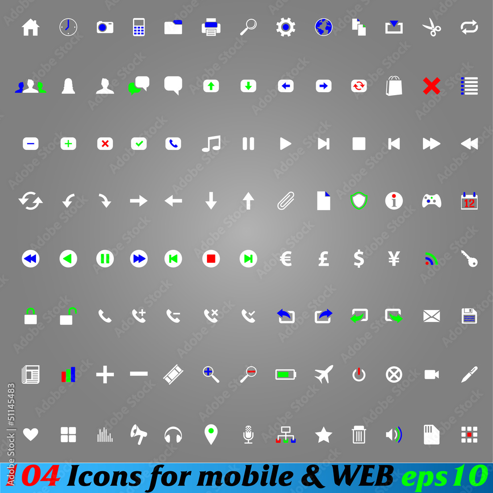 Icon for mobile and web vector