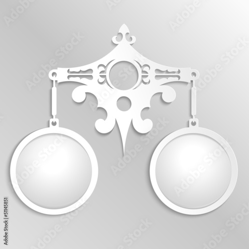 Abstract background with paper weights