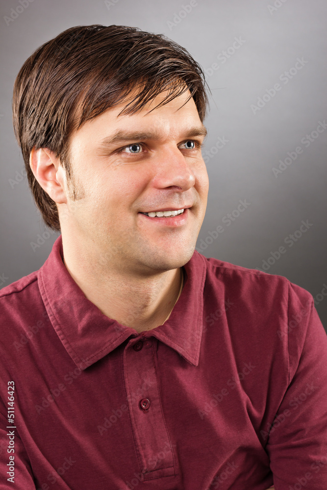 Obraz premium Portrait of smiling handsome man