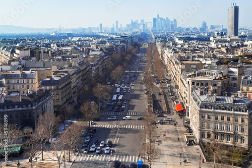 Avenue de la Grande Armee in Paris photo
