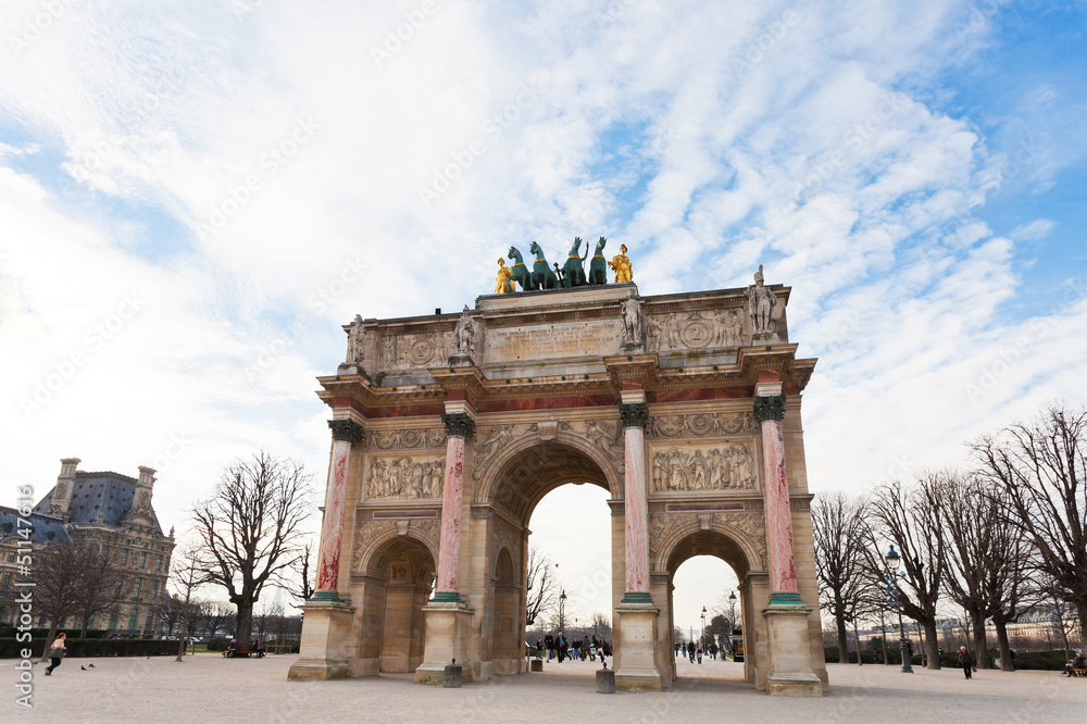 The Arc de Triomphe du Carrousel in Paris