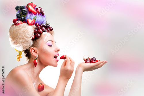 Portrait of a beautiful woman with a blackberry