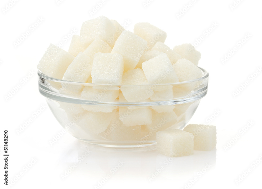 sugar cubes on white background sugar cubes on white background