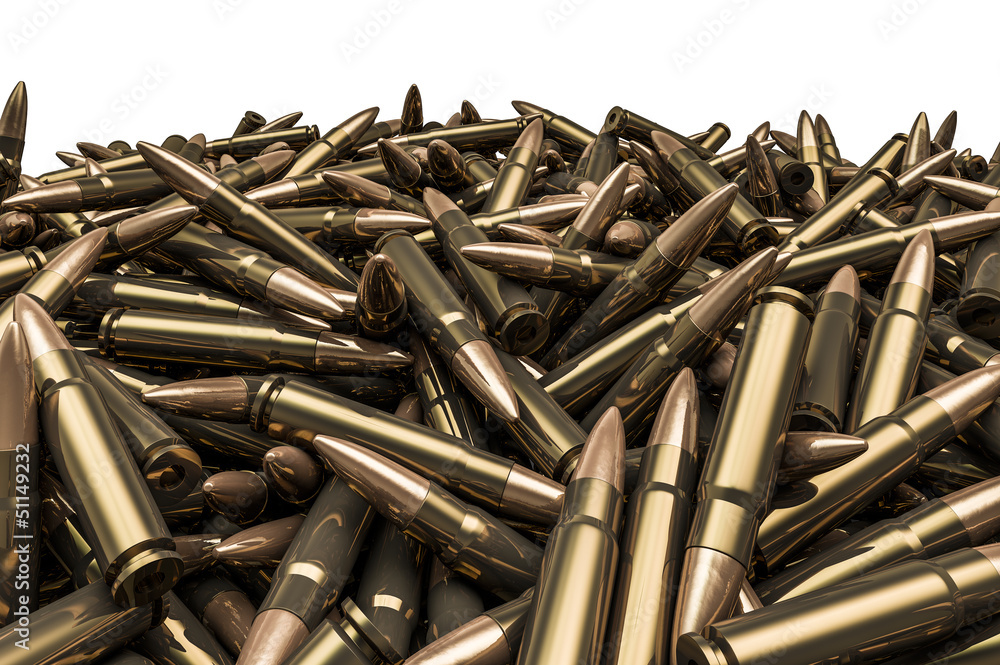 Rifle bullets pile Stock Illustration | Adobe Stock