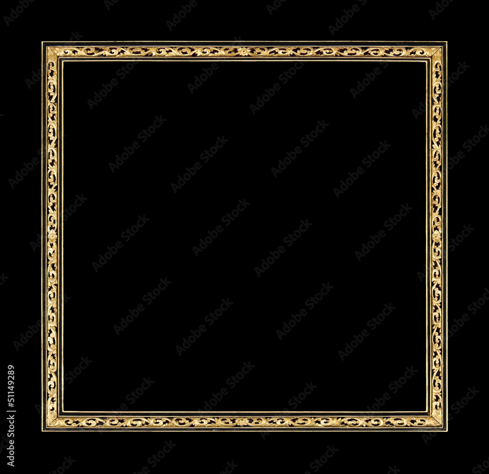 Frame of Chinese style art, isolated on black background Frame of Chinese style art, isolated on black background