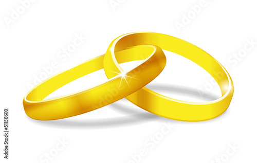 Goldene Ringe auf weißem Hintergrund vektor