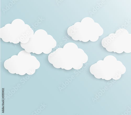 Vector abstract background cloud. Paper