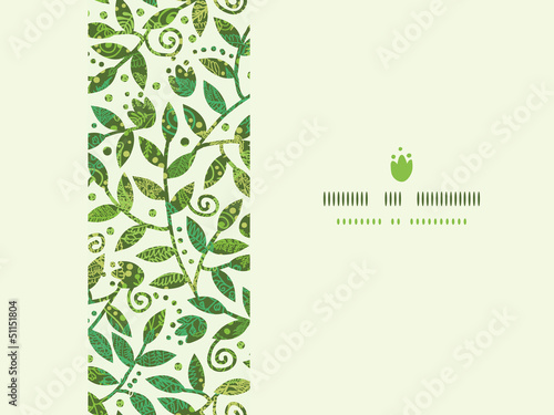 Vector Textured Colorful Branches Horizontal Seamless Pattern