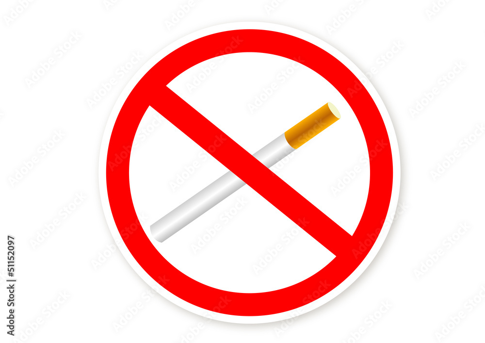 No smoking sign isolated on the white background No smoking sign isolated on the white background
