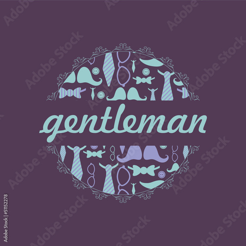 Beautiful card dandy style male fashion