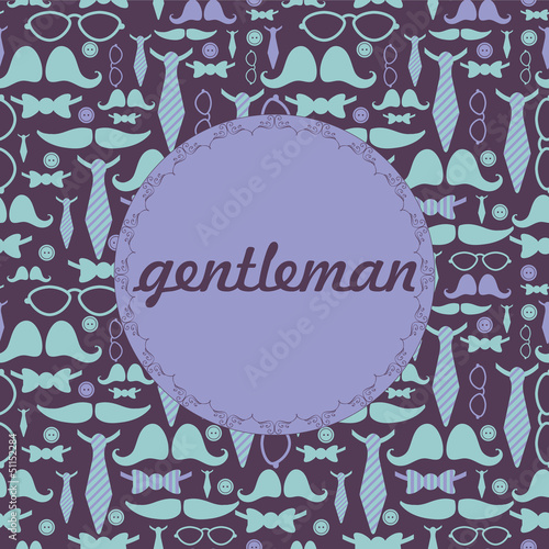 Beautiful card dandy style male fashion